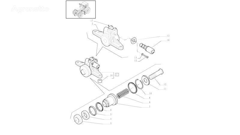 autre pièce détachée de pneumatique Zawor elektromagnet 87739558 pour tracteur à roues New Holland T6010 T6090 T6070