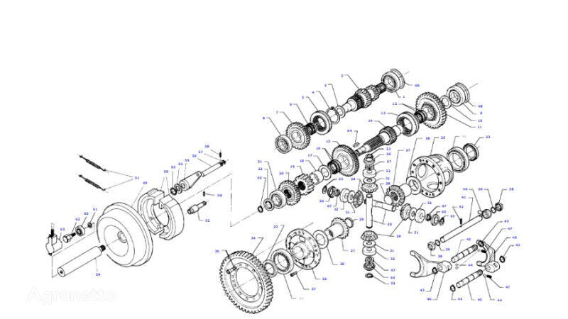 tryb koło zębate skrzyni biegów  Massey Ferguson D46145500 pour tracteur à roues Massey Ferguson 30 32
